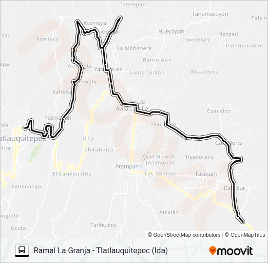 RUTA LA GRANJA Bus Line Map