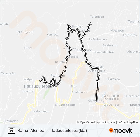 Mapa de RUTA LA GRANJA de autobús