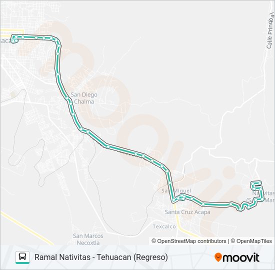 Mapa de RUTA NATIVÍTAS de autobús
