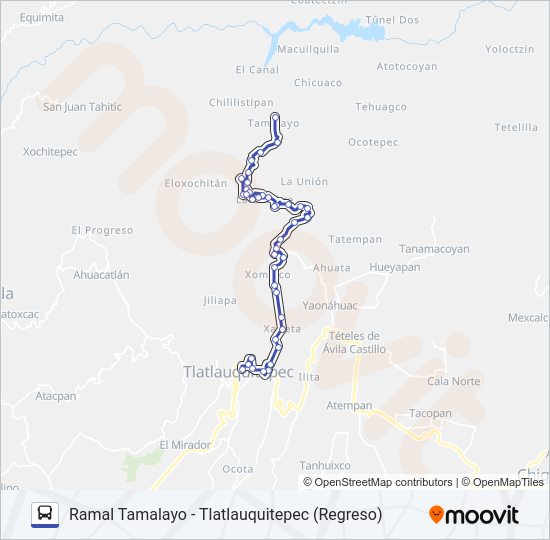 Mapa de RUTA SUBURBANA de autobús