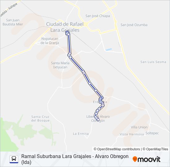 RUTA SUBURBANA bus Line Map