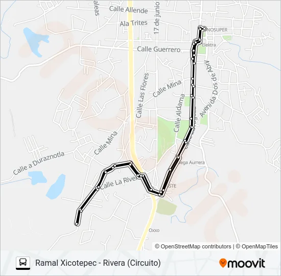 RUTA XICOTEPEC Bus Line Map