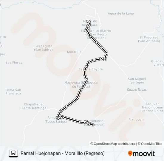 RUTA HUEJONAPAN Bus Line Map