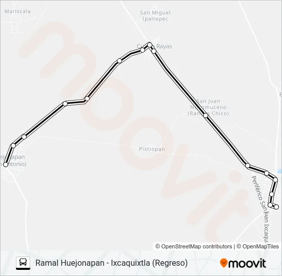 RUTA HUEJONAPAN Bus Line Map