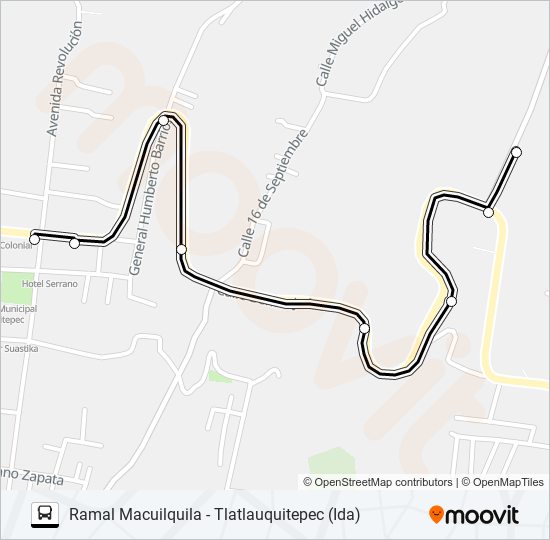 RUTA MACUILQUILA bus Line Map