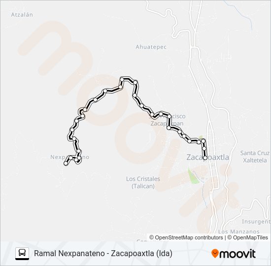 Mapa de RUTA NEXPANATENO de autobús