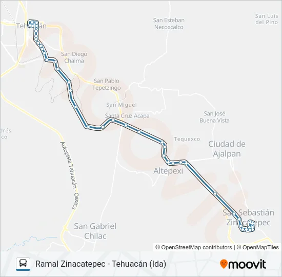 RUTA ZINACATEPEC Bus Line Map