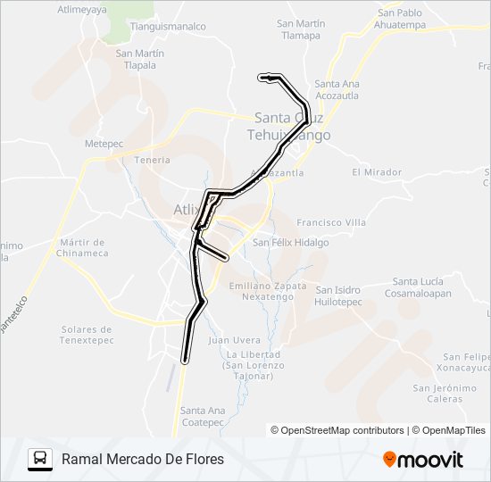 RUTA COL. TLAMAPA bus Line Map