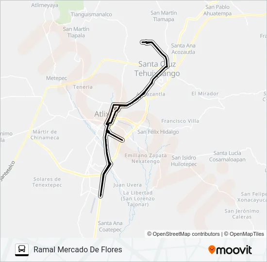 RUTA COL. TLAMAPA Bus Line Map