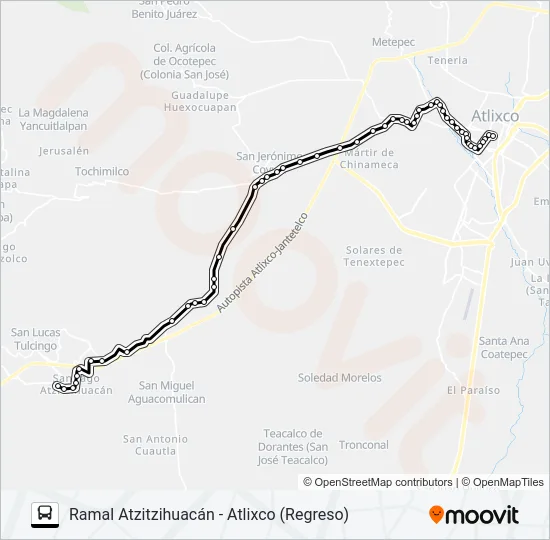 RUTA ATZITZIHUACÁN Bus Line Map