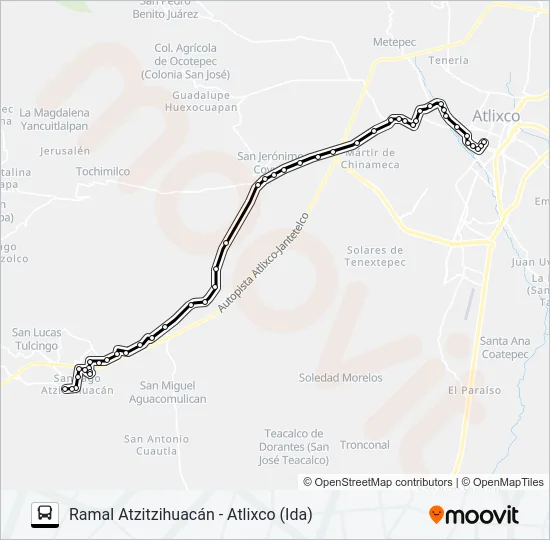 RUTA ATZITZIHUACÁN Bus Line Map