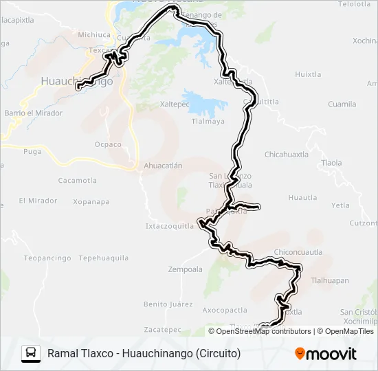 RUTA CHICONCUAUTLA Bus Line Map