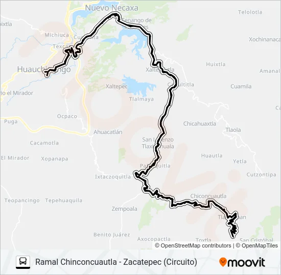 RUTA CHICONCUAUTLA Bus Line Map