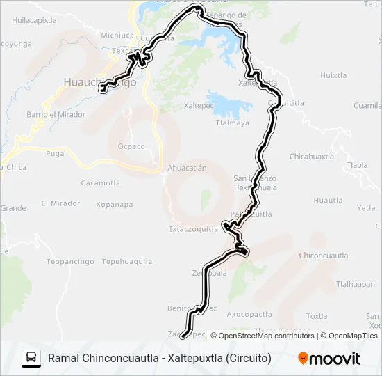 RUTA CHICONCUAUTLA Bus Line Map