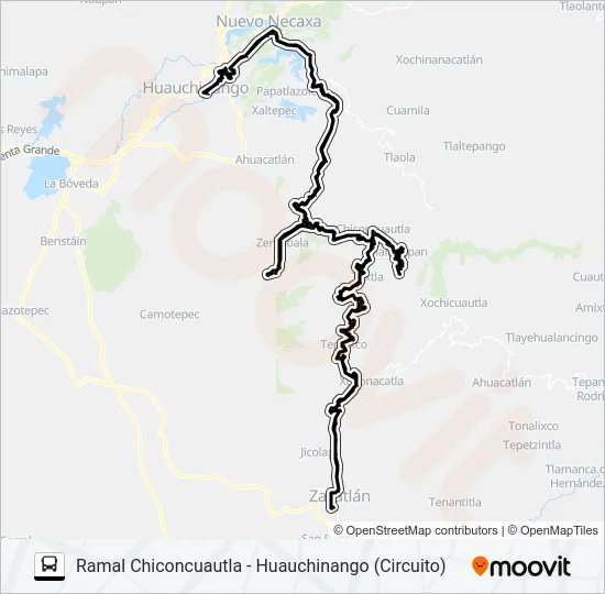 RUTA CHICONCUAUTLA Bus Line Map