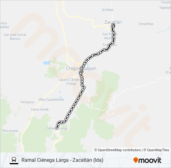 RUTA CIÉNEGA LARGA bus Line Map