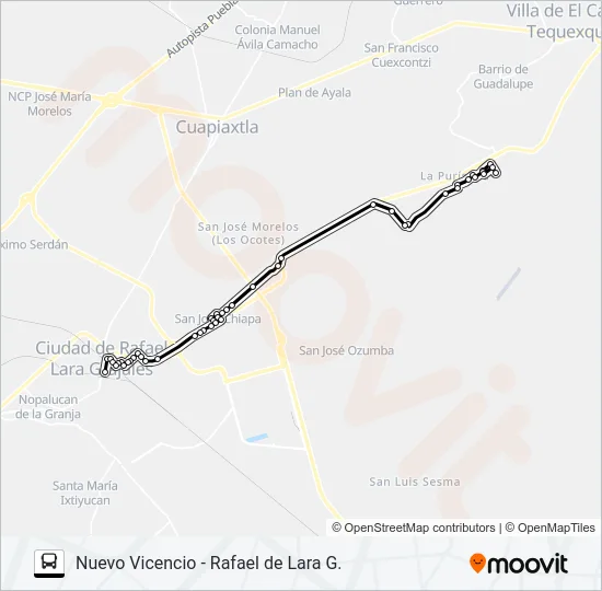 RUTA NUEVO VICENCIO Bus Line Map