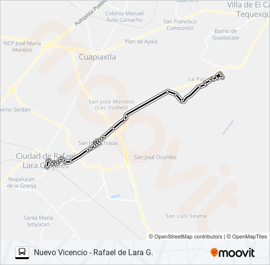 RUTA NUEVO VICENCIO bus Line Map