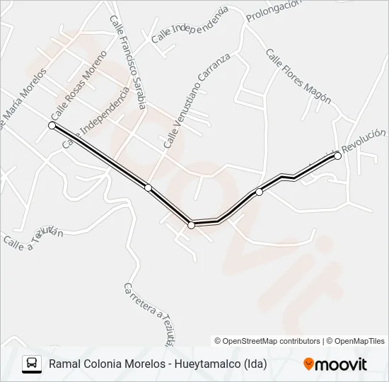 RUTA COLONIA MORELOS Bus Line Map
