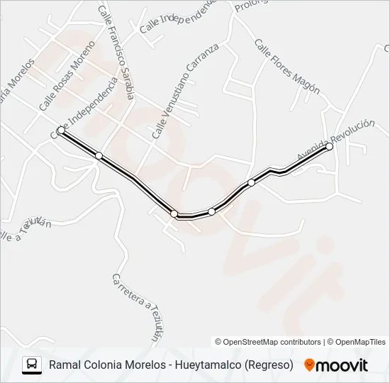 RUTA COLONIA MORELOS Bus Line Map