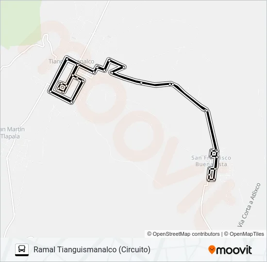 RUTA TIANGUISMANALCO Bus Line Map