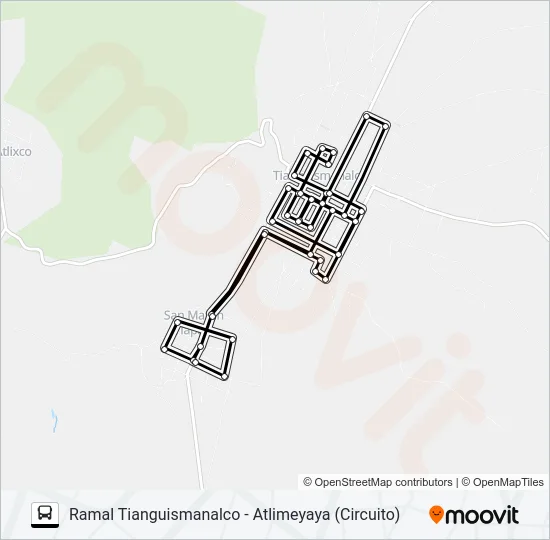 RUTA TIANGUISMANALCO Bus Line Map