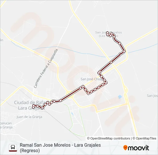 RUTA SAN JOSE MORELOS Bus Line Map