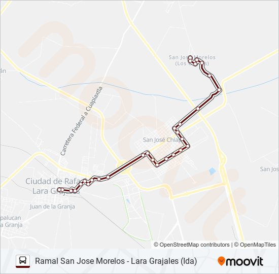 RUTA SAN JOSE MORELOS bus Line Map
