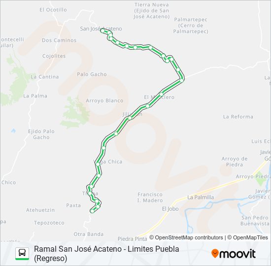 RUTA SAN JOSÉ ACATÉNO bus Line Map