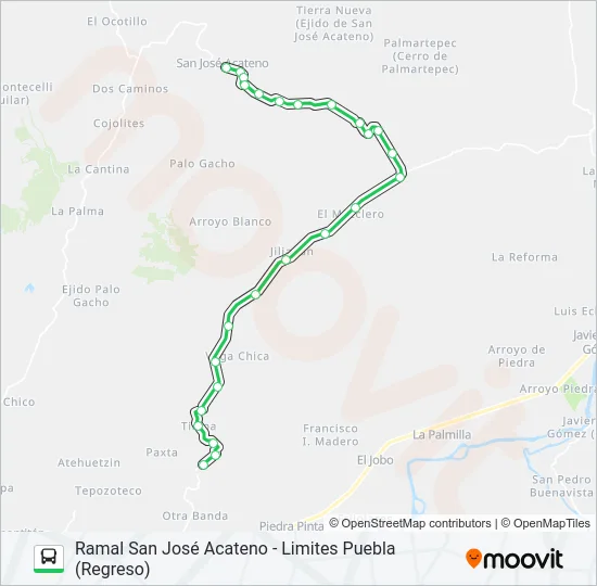 RUTA SAN JOSÉ ACATÉNO Bus Line Map