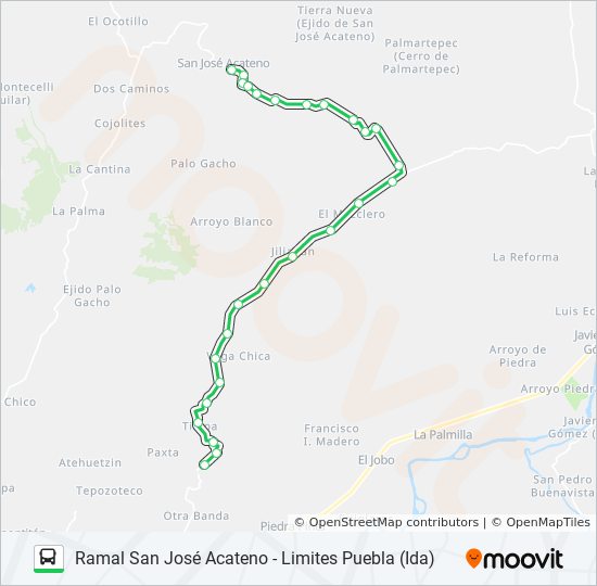 RUTA SAN JOSÉ ACATÉNO bus Line Map