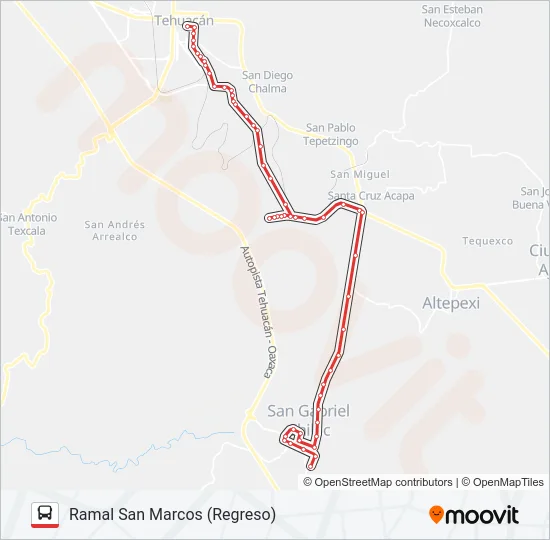 RUTA SAN GABRIEL CHILAC Bus Line Map