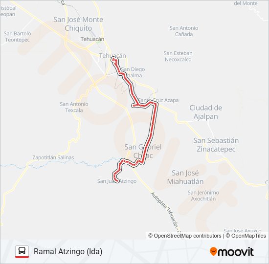 Mapa de RUTA SAN GABRIEL CHILAC de autobús