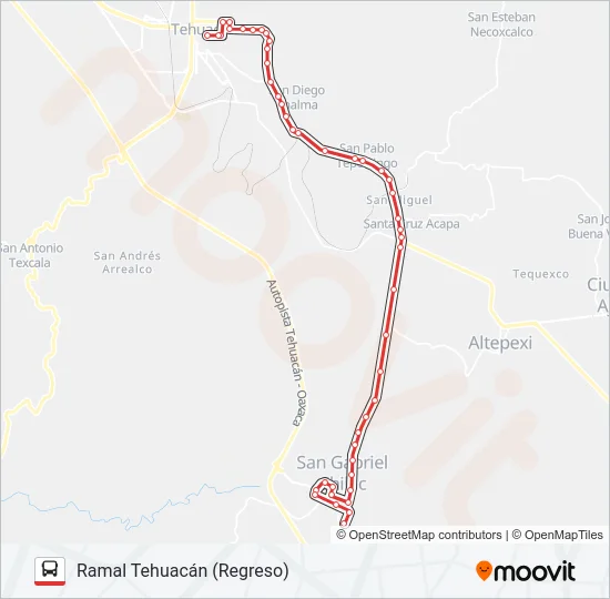 RUTA SAN GABRIEL CHILAC Bus Line Map