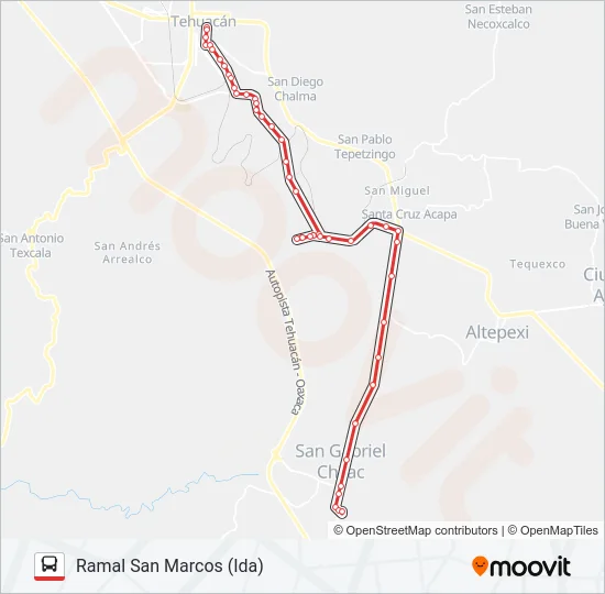 RUTA SAN GABRIEL CHILAC Bus Line Map