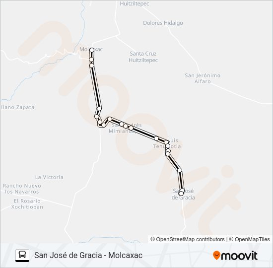 Mapa de RUTA SAN JOSÉ DE GRACIA de autobús