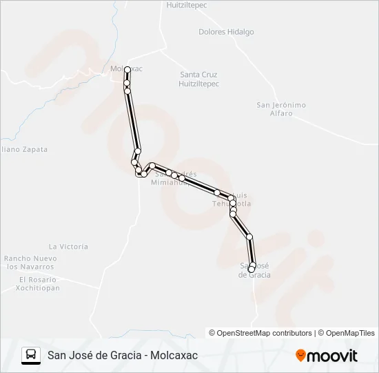 RUTA SAN JOSÉ DE GRACIA Bus Line Map