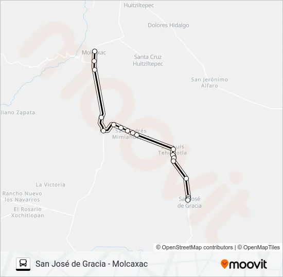 RUTA SAN JOSÉ DE GRACIA Bus Line Map