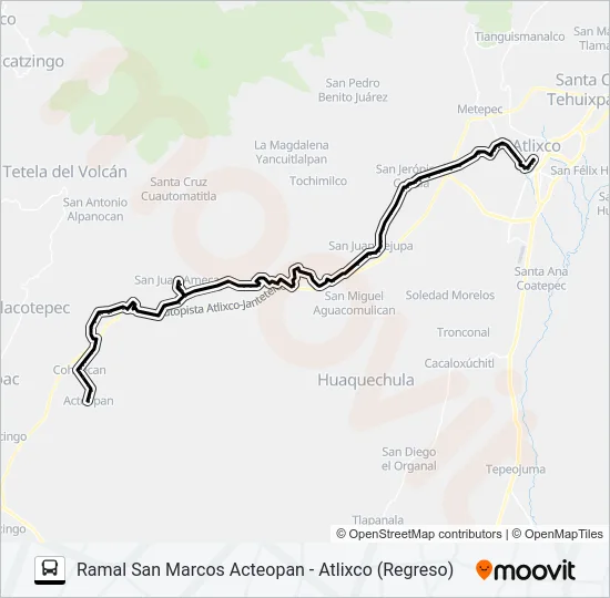 RUTA SAN MARCOS ACTEOPAN Bus Line Map