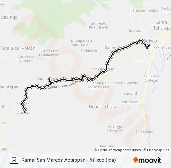 RUTA SAN MARCOS ACTEOPAN Bus Line Map