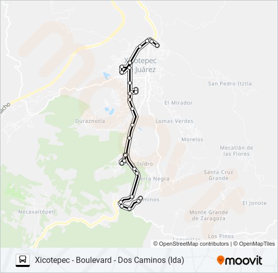 RUTA SUBURBANA XICOTEPEC bus Line Map