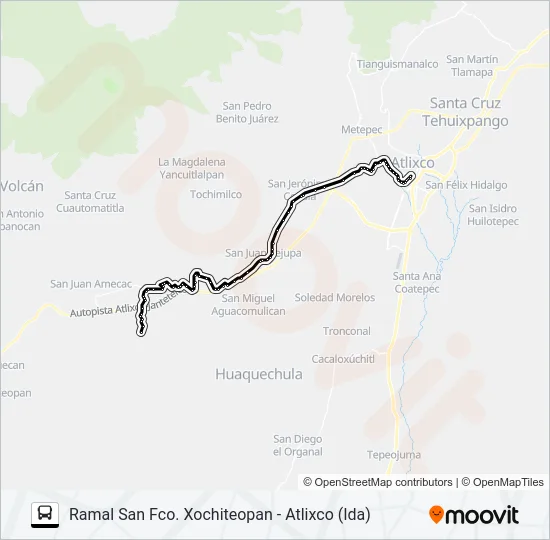 RUTA SAN FCO. XOCHITEOPAN Bus Line Map