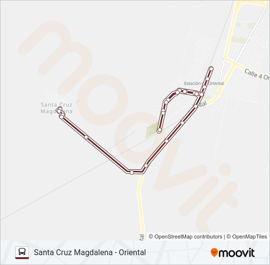 Mapa de RUTA SANTA CRUZ MAGDALENA de autobús