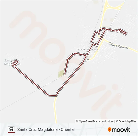 RUTA SANTA CRUZ MAGDALENA Bus Line Map