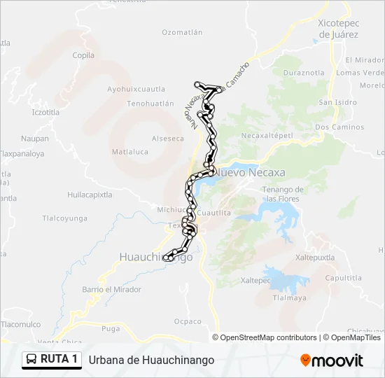 RUTA 1 Bus Line Map