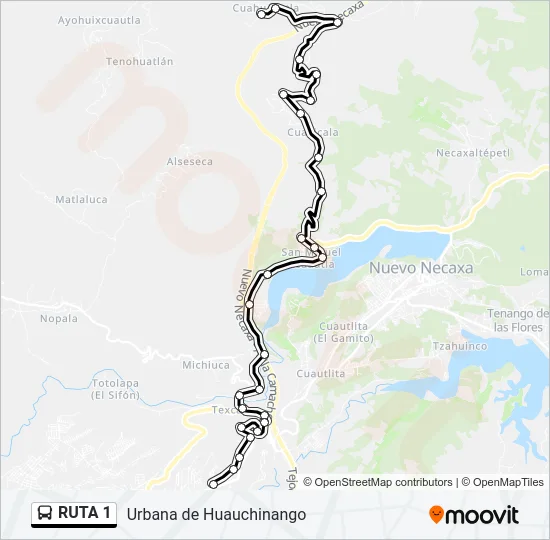 RUTA 1 Bus Line Map