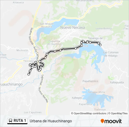 RUTA 1 Bus Line Map