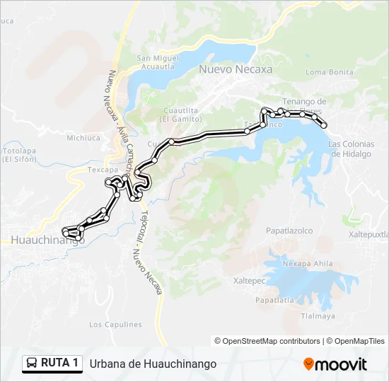 RUTA 1 Bus Line Map