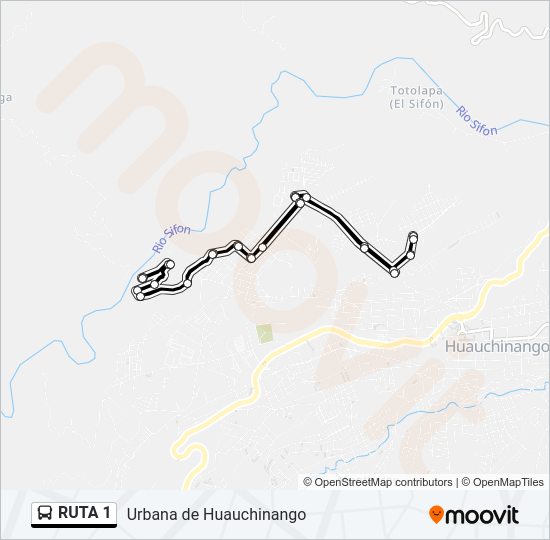 Mapa de RUTA 1 de autobús