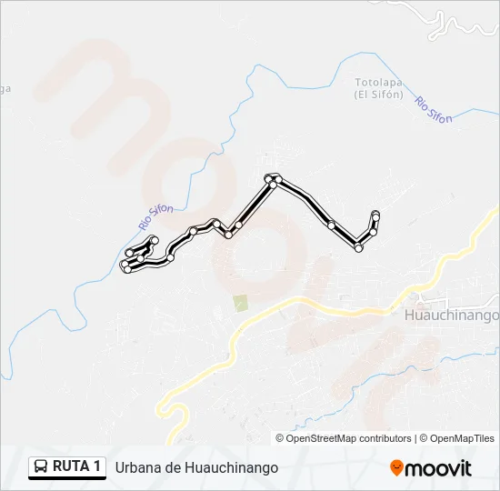 RUTA 1 Bus Line Map